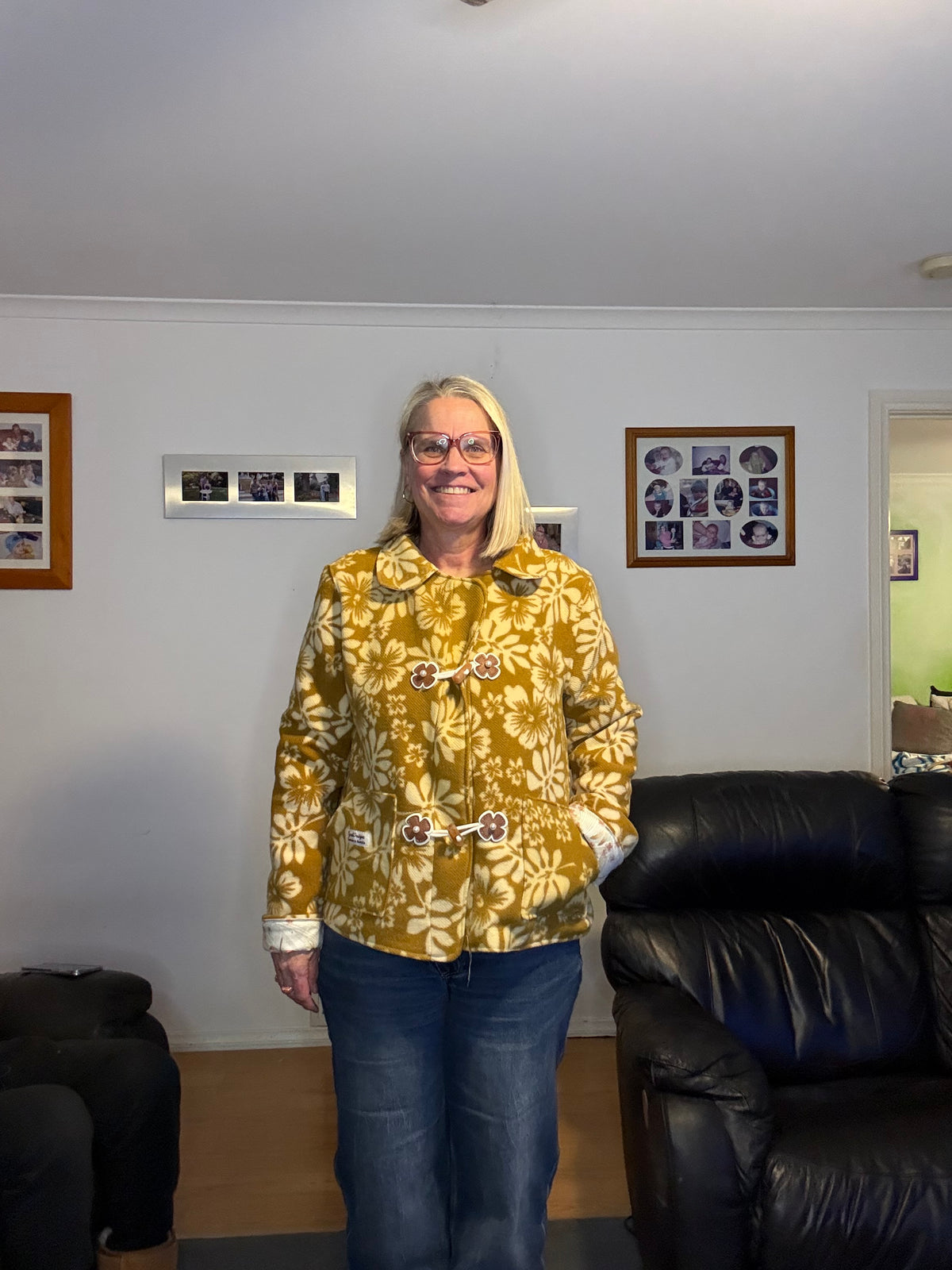 Vintage Recycled Wool Blanket Jacket - Size 14