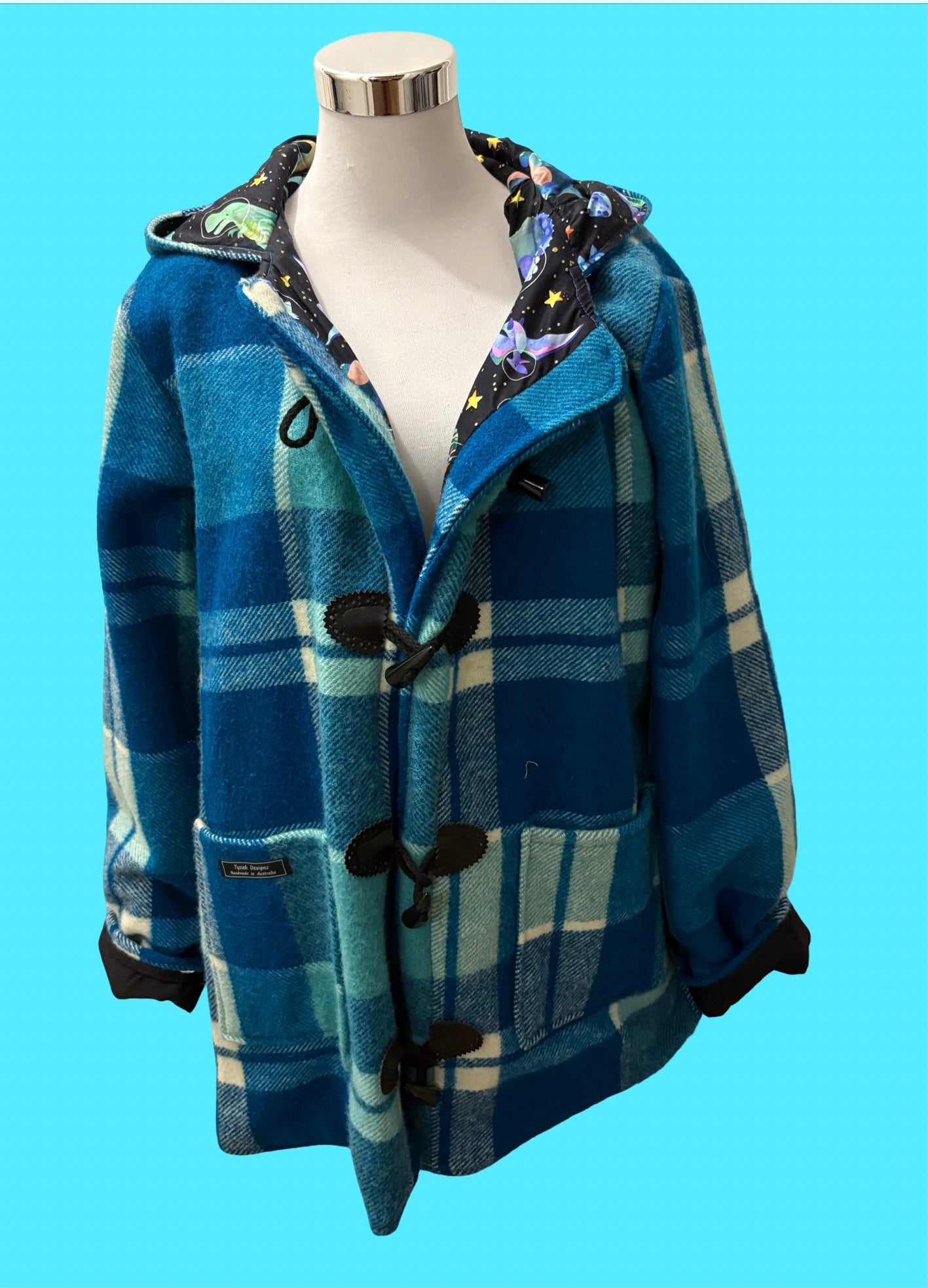 Vintage Recycled Wool Blanket Jacket - Size 16