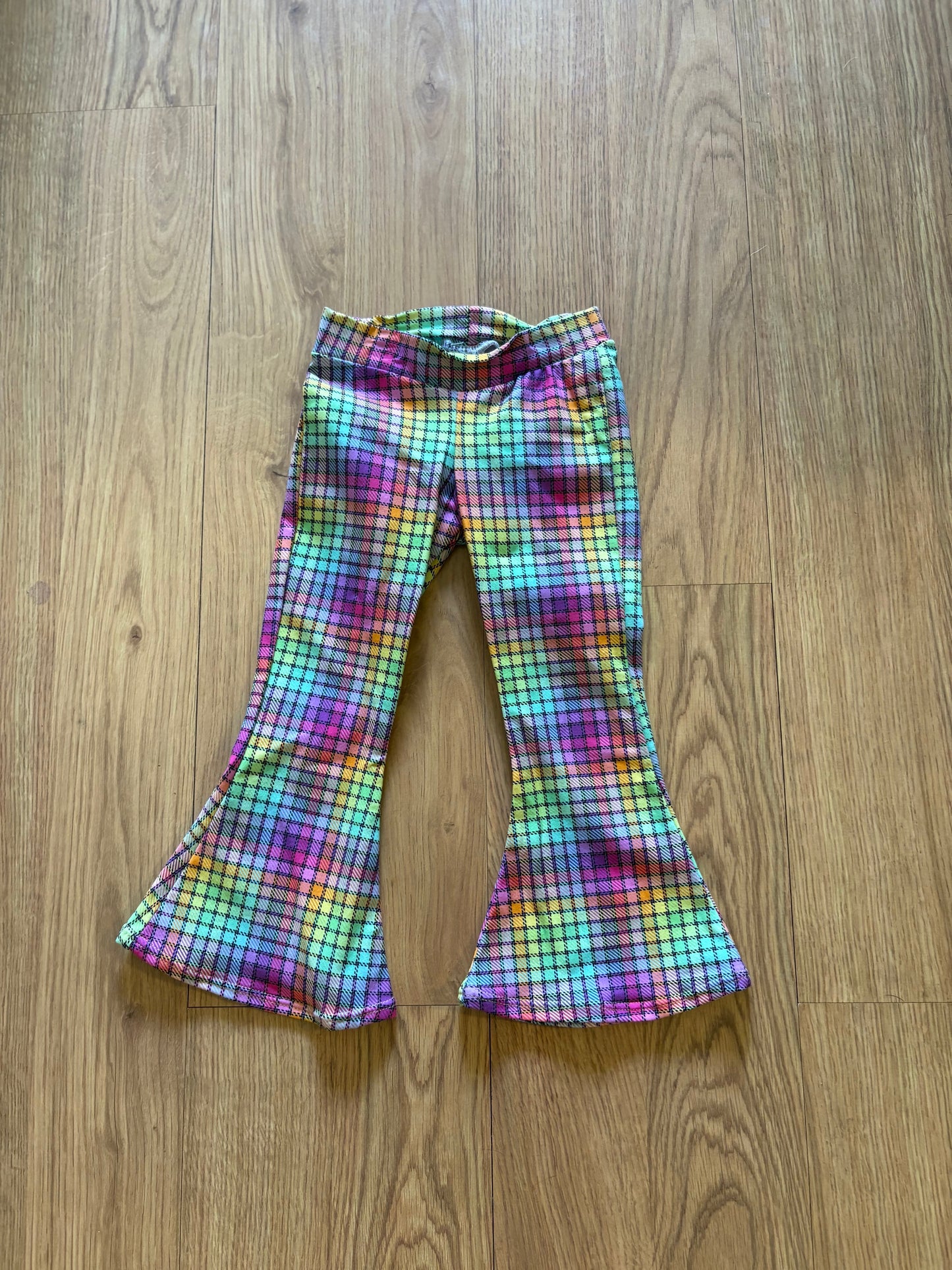 Bright gingham Flares - Size 3