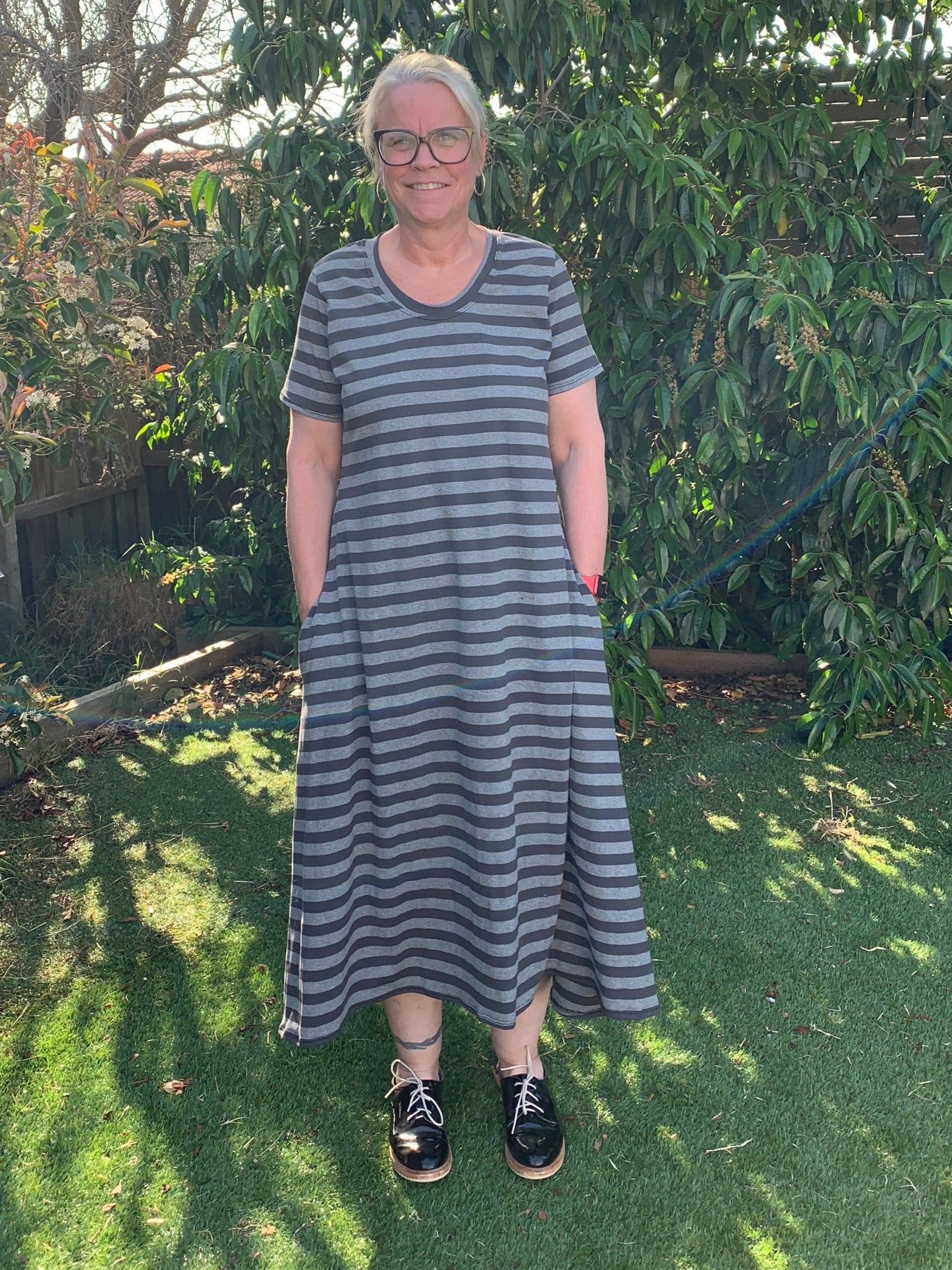 Tee Shirt Dress Grey - Size 12