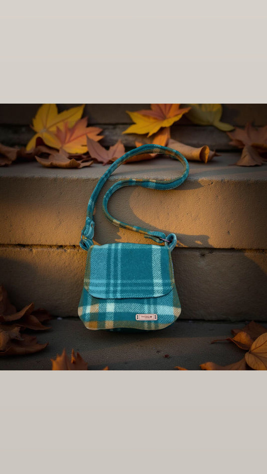 Recycled Vintage Wool Blanket Messenger Bag