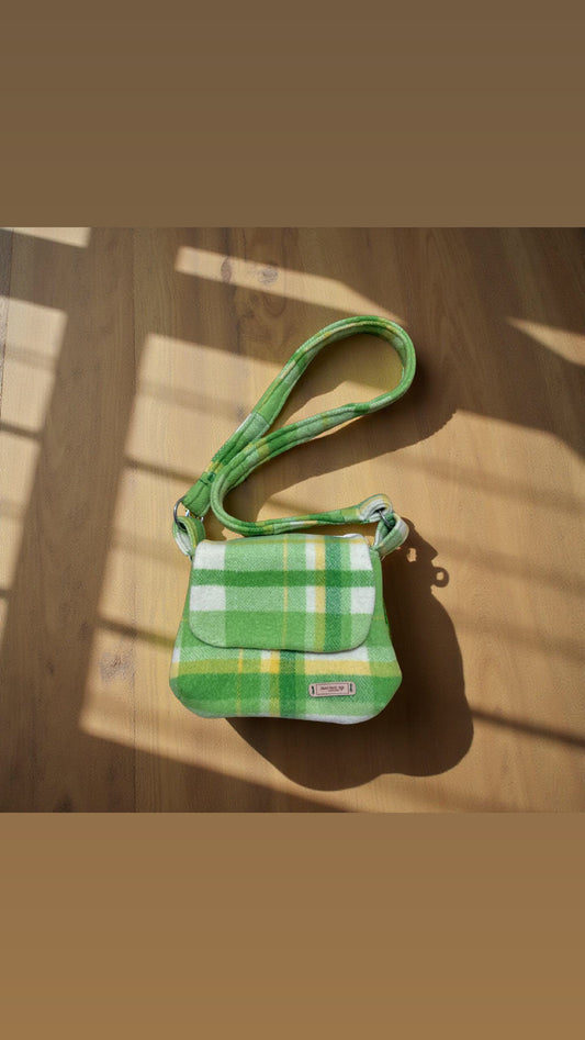 Recycled Vintage Wool Blanket Messenger Bag