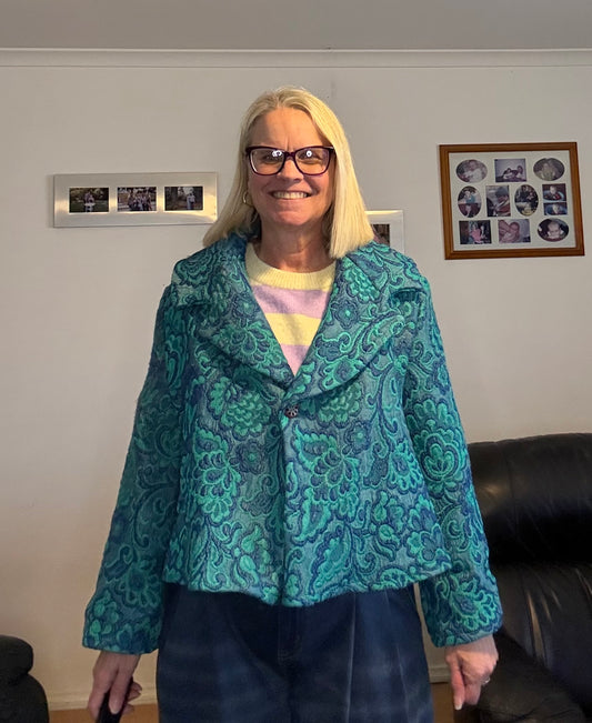 Vintage brocade Bedspread Swing Jacket