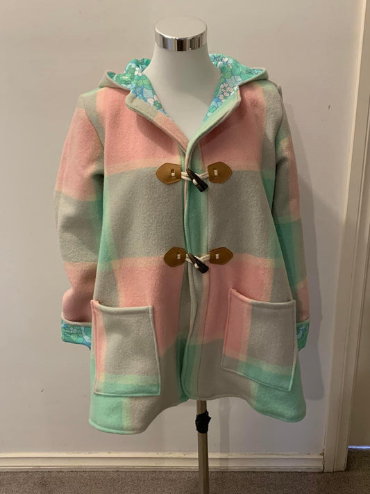 Vintage wool recycled blanket jacket - Size 10