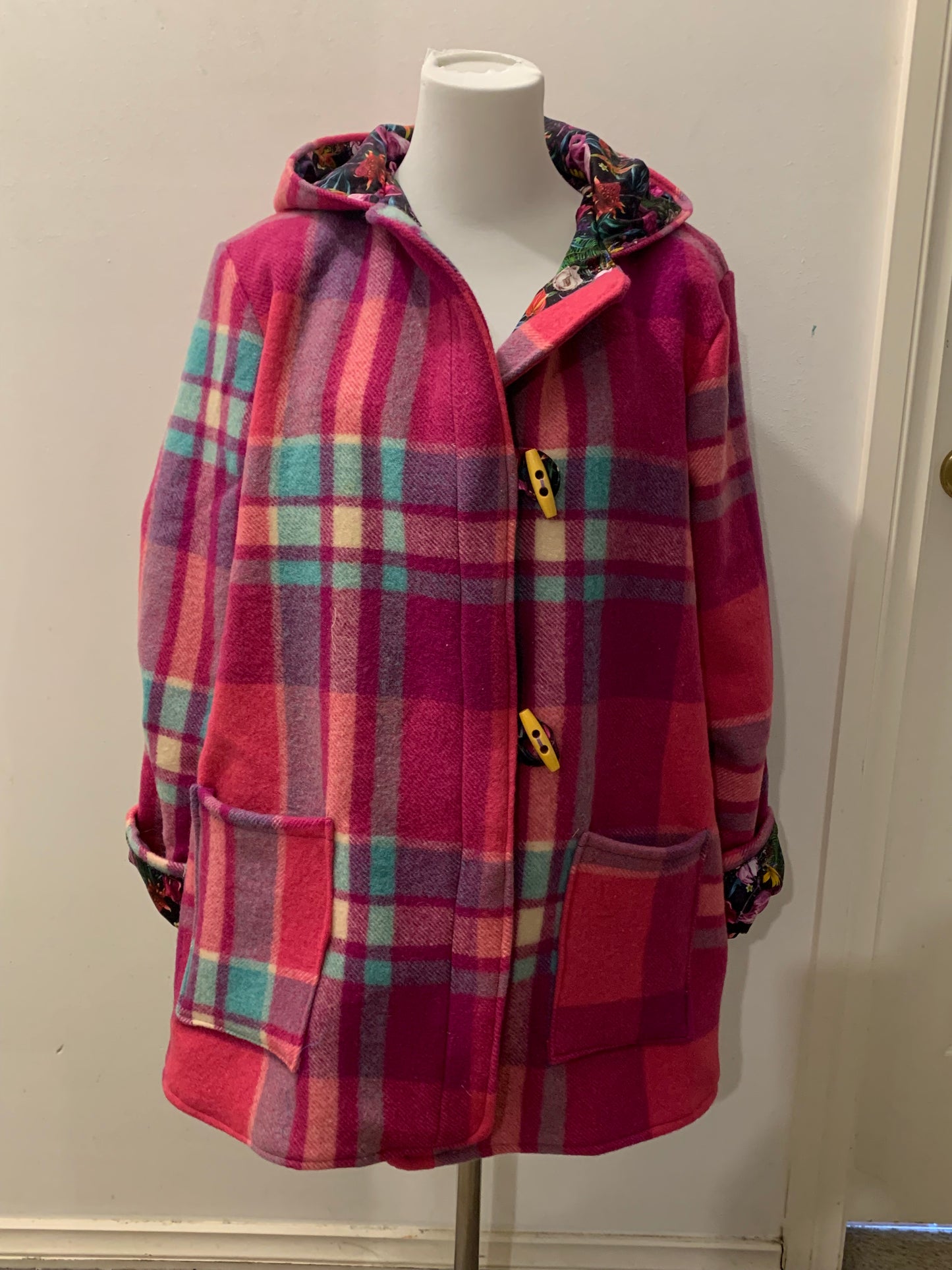 Vintage Recycled wool Blanket Coat