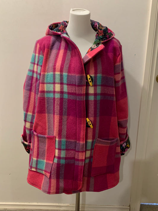 Vintage Recycled wool Blanket Coat