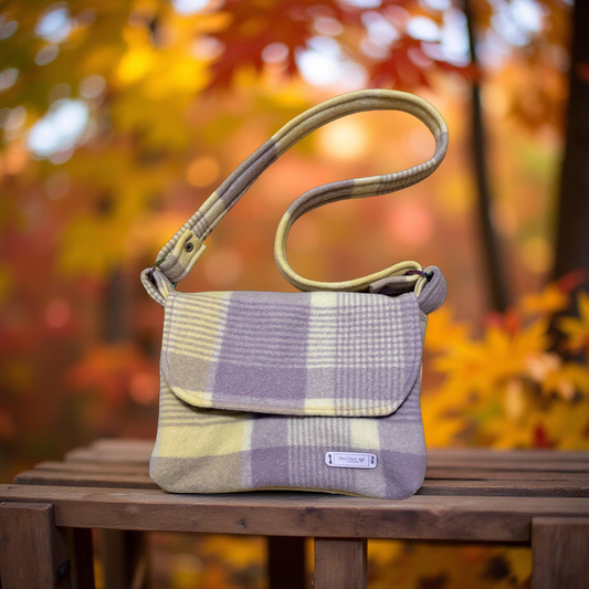 Recycled Vintage Wool Blanket Messenger Bag