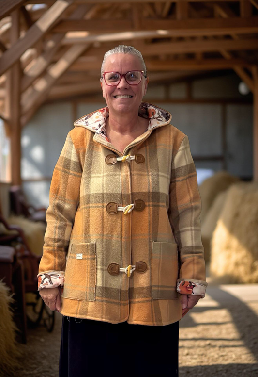 Vintage Recycled Wool Blanket Jacket - Size 14