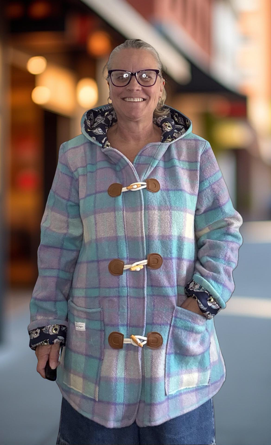 Vintage Recycled Wool Blanket Jacket - Size 16