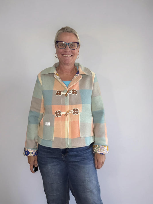 Vintage Recycled Wool Blanket Jackets - Size 10