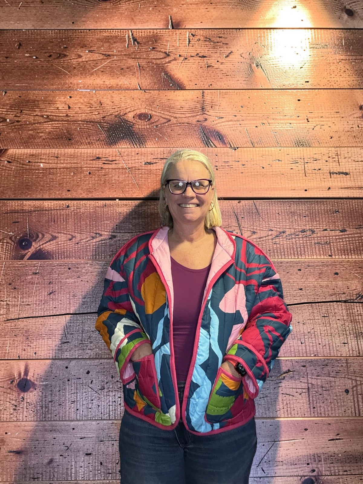 Quilted reversible jacket
