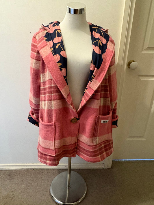 Vintage Recycled Wool Blanket Jacket - Size 16