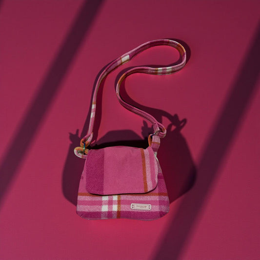 Recycled Vintage Wool Blanket Messenger Bag