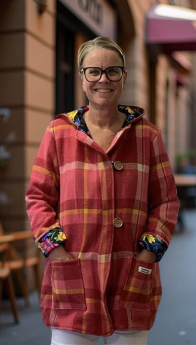 Recycled Vintage Wool Blanket Jacket - Size 12