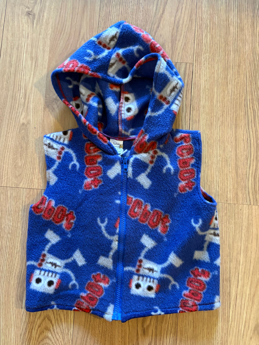 Robot sleeveless Hoodie - Size 3